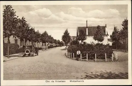 Ak Middelharnis Südholland, Chr. de Vrieslaan, Auto