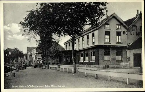 Ak Middelharnis Südholland, Hotel Meijer, Cafe, Restaurant
