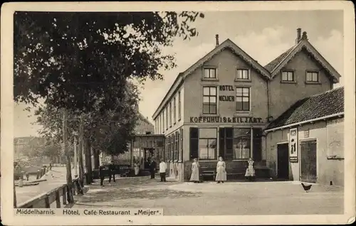 Ak Middelharnis Südholland, Hotel Meijer, Cafe, Restaurant