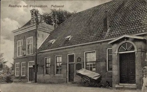 Ak Melissant Südholland, Raadhuis met Postkantoor