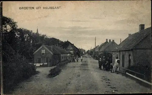 Ak Melissant Südholland, Straßenpartie im Ort