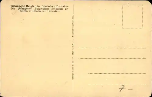 Ak Kriegsgefangene Belgier in deutschen Diensten, I WK