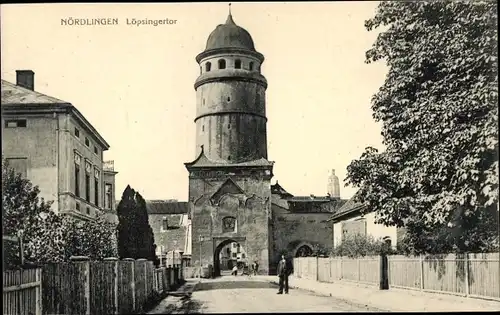 Ak Nördlingen in Schwaben, Löpsingertor