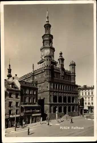 Foto Ak Poznań Posen, Rathaus