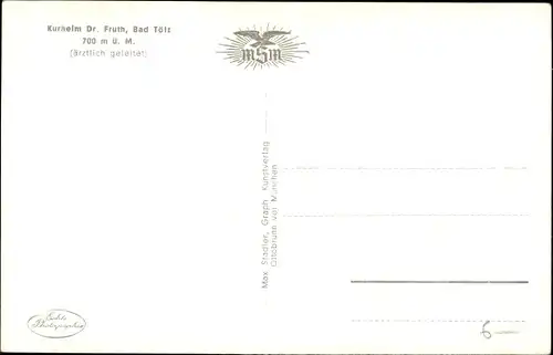 Ak Bad Tölz in Oberbayern, Kurheim Dr. Fruth