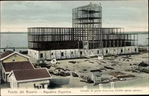 Ak Rosario Argentinien, Puerto del Rosario, Elevador de granos