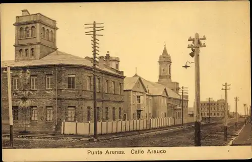 Ak Punta Arenas Chile, Calle Arauco