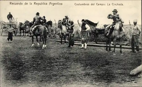 Ak Argentinien, Costumbres del Campo, La Cinchada