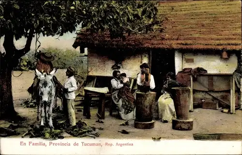 Ak Provincia de Tucumán Argentinien, En Familia