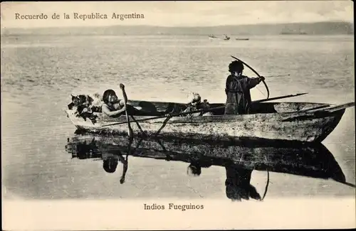 Ak Argentinien, Indios Fueguinos