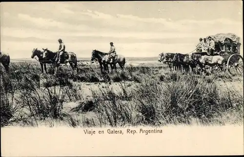 Ak Argentinien, Viaje en Galera