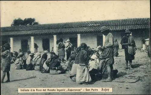 Ak Jujuy Argentinien, Indiada a la Hora del Rancho Ingenio Esperanza, San Pedro