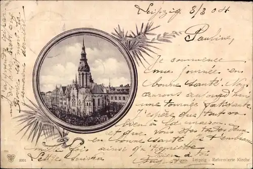 Passepartout Ak Leipzig in Sachsen, Reformierte Kirche