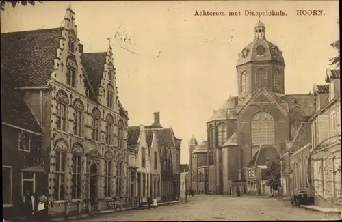 Ak Hoorn Nordholland Niederlande, Achterom met Diaconiehuis