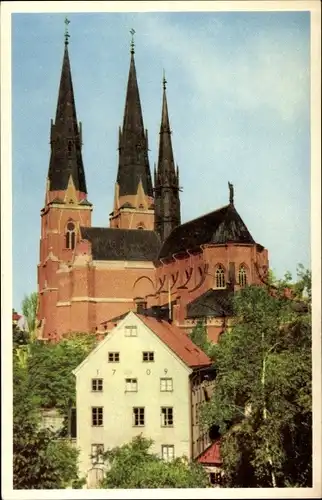 Ak Uppsala Schweden, Domkyrkan och Skytteanum