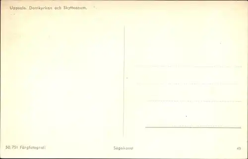 Ak Uppsala Schweden, Domkyrkan och Skytteanum