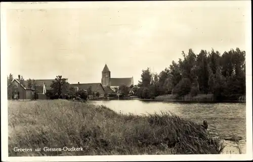 Ak Giessen Oudekerk Südholland Niederlande, Blick auf den Ort