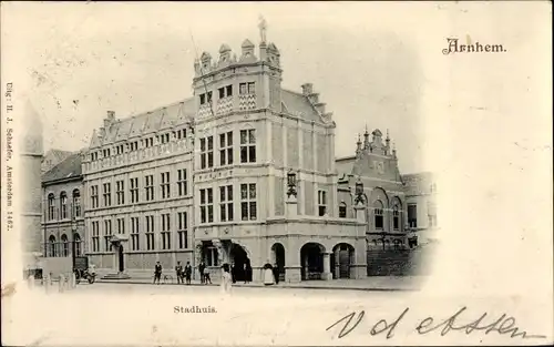 Ak Arnhem Gelderland Niederlande, Stadhuis