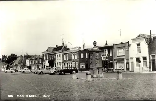Ak Sint Maartensdijk Zeeland Niederlande, Markt