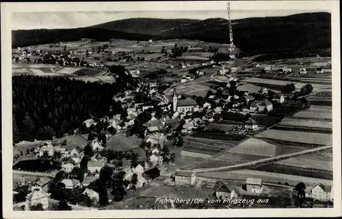 Ak Fichtelberg im Fichtelgebirge Oberfranken, Fliegeraufnahme