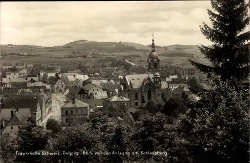 Ak Pegnitz in Oberfranken, Blick von der Anlagen am Schlossberg