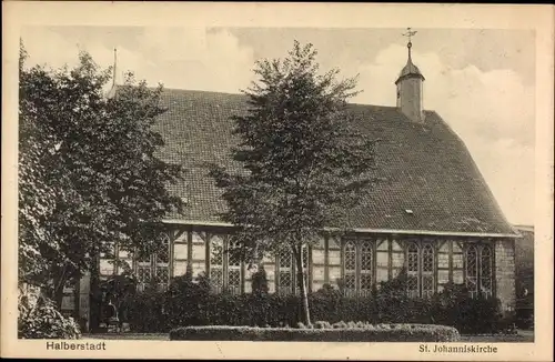 Ak Halberstadt am Harz, St. Johanniskirche