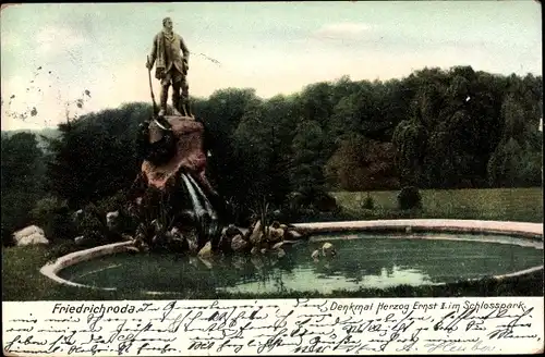 Ak Friedrichroda in Thüringen, Denkmal Herzog Ernst