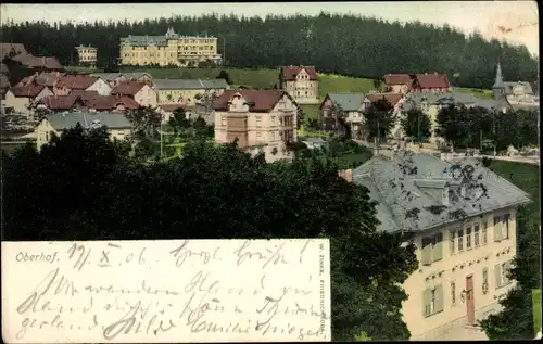 Ak Oberhof im Thüringer Wald, Ortspartie