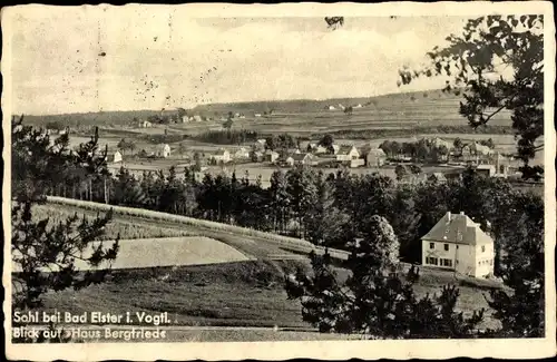 Ak Sohl Bad Elster im Vogtland, Panorama, Blick auf Haus Bergfried