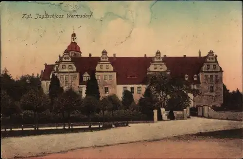 Ak Wermsdorf in Sachsen, Kgl. Jagdschloss