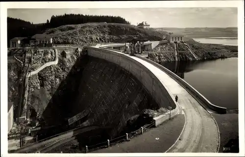 Ak Saalburg Ebersdorf in Thüringen, Saaletalsperre, Sperrmauer