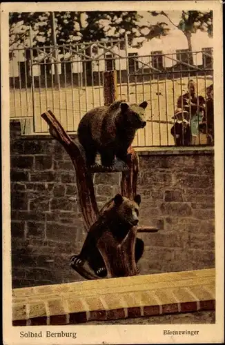 Ak Bernburg an der Saale, Bärenzwinger