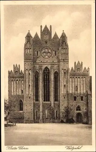 Ak Chorin in der Mark, Kloster Chorin, Westgiebel