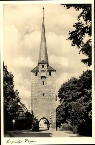 Ak Bad Langensalza in Thüringen, Klagertor, Fachwerkhaus