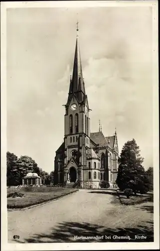 Ak Hartmannsdorf im Kreis Mittelsachsen, Kirche