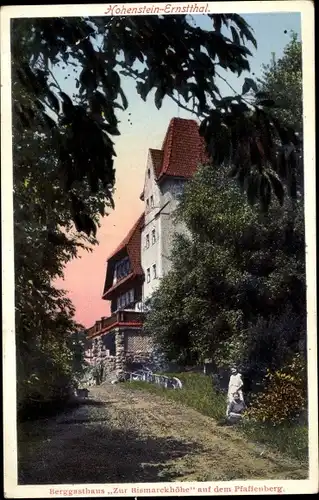 Ak Hohenstein Ernstthal in Sachsen, Pfaffenberg, Berggasthaus Zur Bismarckhöhe