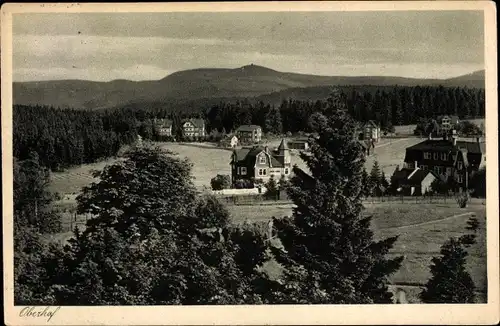 Ak Oberhof im Thüringer Wald, Blick nach dem Schneekopf vom Parkhotel Wünscher