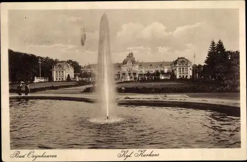 Ak Bad Oeynhausen in Westfalen, Kgl. Kurhaus, Fontaine