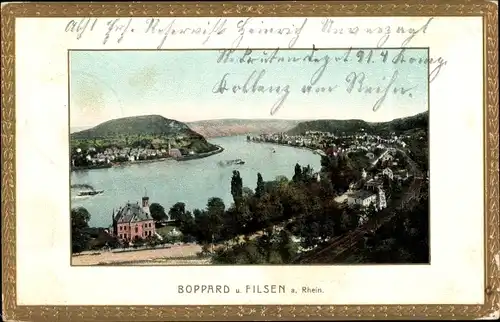 Ak Boppard am Rhein, Filsen, Panorama