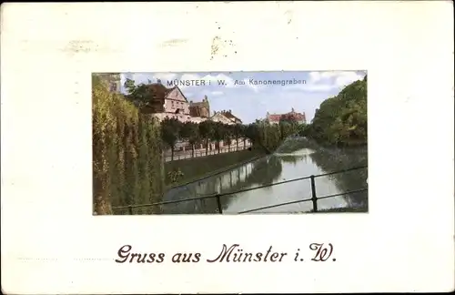 Ak Münster in Westfalen, Am Kanonengraben