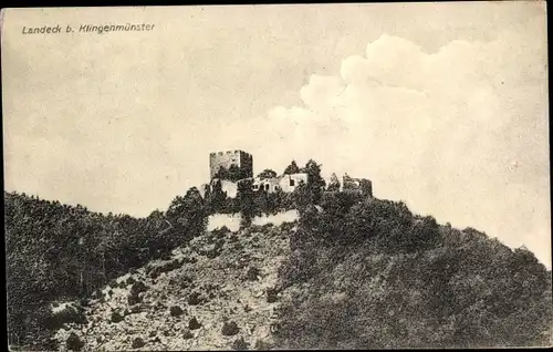 Ak Klingenmünster an der Weinstraße Pfalz, Burg Landeck