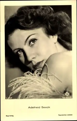 Ak Schauspielerin Adelheid Seeck, Portrait