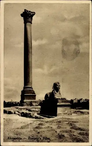 Ak Alexandria Ägypten, Pompey's Pillar