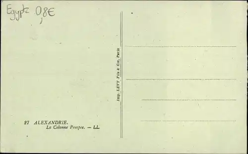 Ak Alexandria Ägypten, Pompey's Pillar