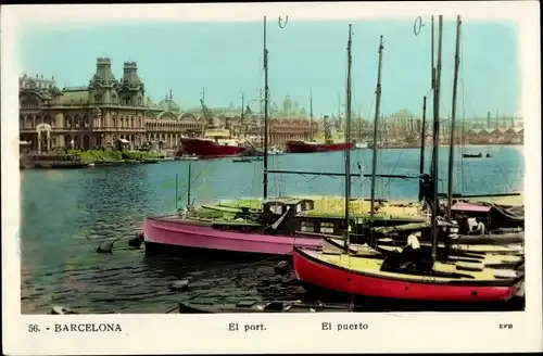 Ak Barcelona Katalonien Spanien, Hafenpartie