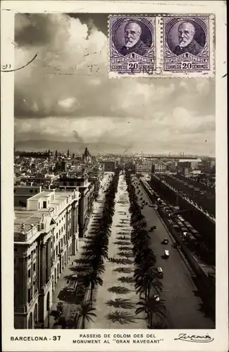 Ak Barcelona Katalonien Spanien, Monument al Gran Navegant