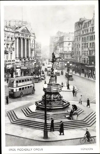 Ak London City England, Piccadilly Circus