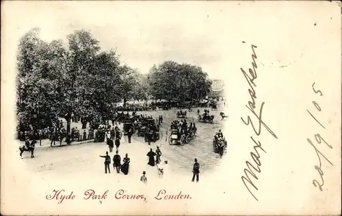 Ak London City England, Hyde Park Corner