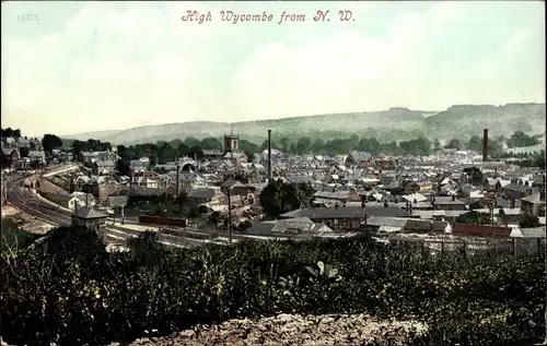 Ak High Wycombe Buckinghamshire England, Stadtansicht vom Nordwesten