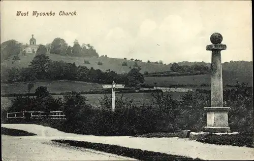 Ak West Wycombe Buckinghamshire England, Church
